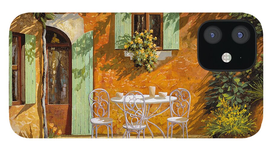 Quiete iPhone 12 Case featuring the painting Sul Patio by Guido Borelli