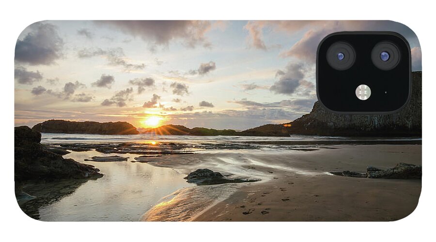 Seal Rock State Wayside iPhone 12 Case featuring the photograph Sundown at the Edge by Margaret Pitcher