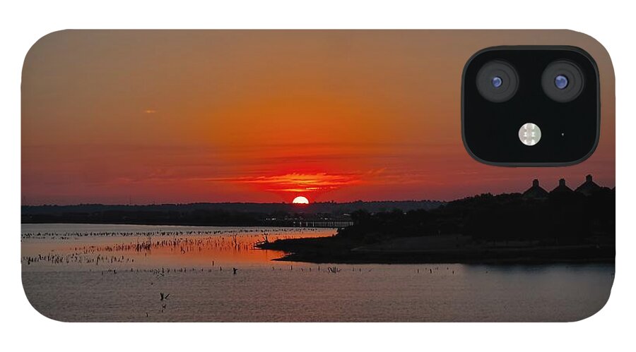 Sunrise iPhone 12 Case featuring the photograph Sunrise on Lake Ray Hubbard by Diana Mary Sharpton