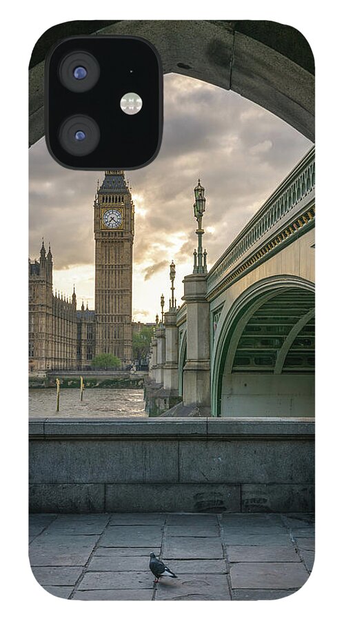 London iPhone 12 Case featuring the photograph Sunset at Westminster by James Udall