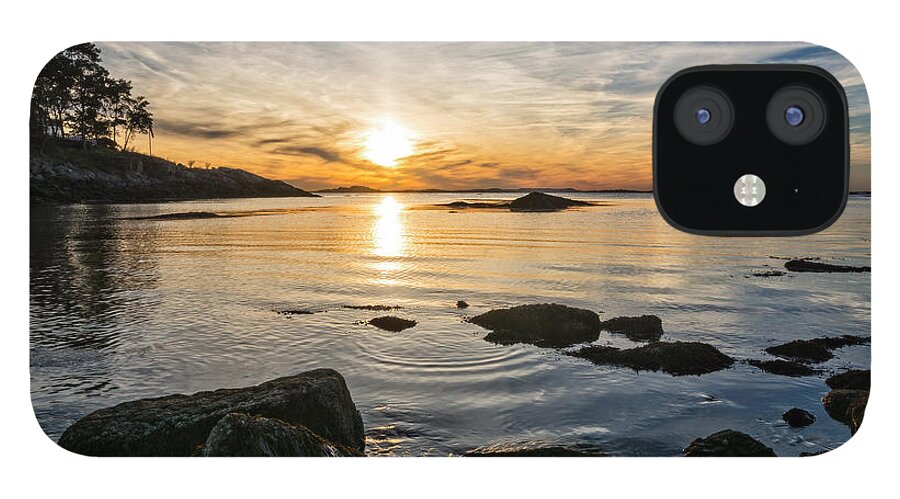 Sunset iPhone 12 Case featuring the photograph Sunset Cove Gloucester by Michael Hubley