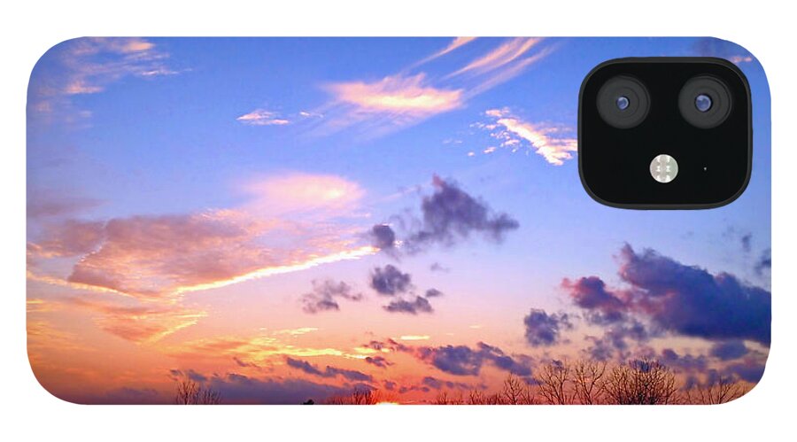 Landscape iPhone 12 Case featuring the photograph Sunset End of Twenty Fifthteen by Morgan Carter