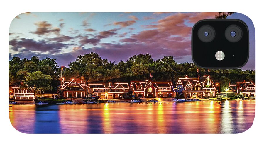 Boathouse Row iPhone 12 Case featuring the photograph Sunset Over Boathouse Row by Nick Zelinsky Jr