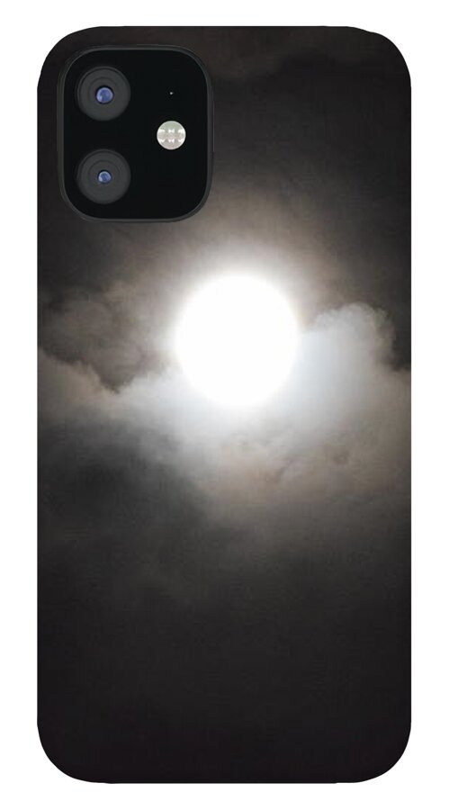 Moon iPhone 12 Case featuring the digital art Super Moon 1 by Barrie Stark