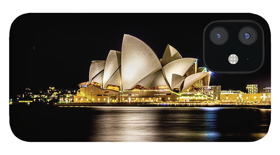 Australia iPhone 12 Case featuring the photograph Sydney Opera House at Night by Kenny Thomas