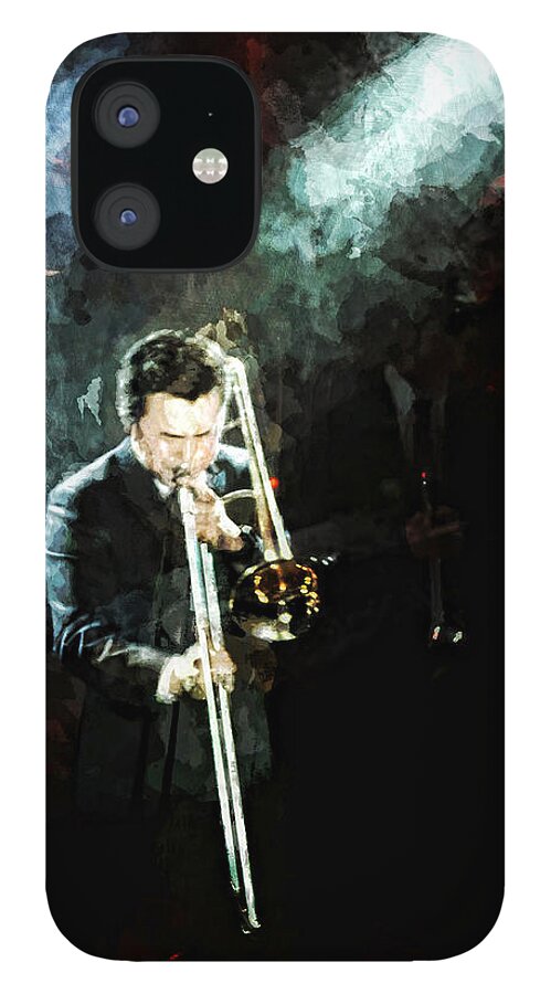 Jazz iPhone 12 Case featuring the digital art T-Boner by Cameron Wood