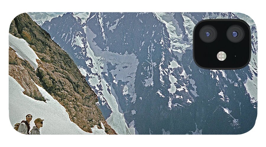 T04402 iPhone 12 Case featuring the photograph T04402 Beckey and Hieb after Forbidden Peak 1st Ascent by Ed Cooper Photography