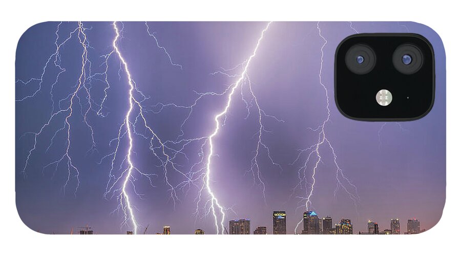 Lightning iPhone 12 Case featuring the photograph Tampa Bay Lightning by Justin Battles