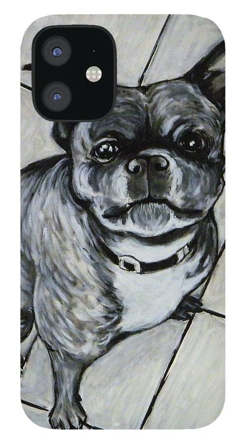 Acrylic On Canvas iPhone 12 Case featuring the painting Taz by Bryon Stewart