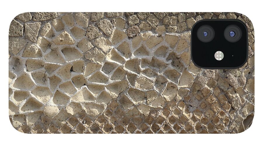Stone iPhone 12 Case featuring the photograph Textural Antiquities Herculaneum Six by Laura Davis