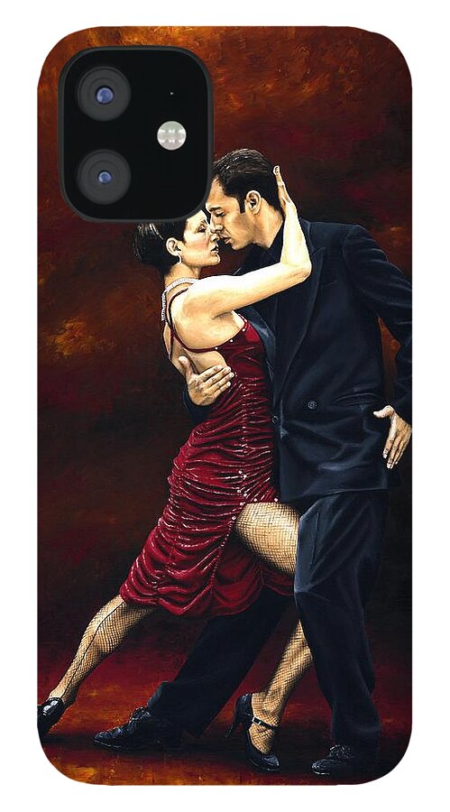Tango iPhone 12 Case featuring the painting That Tango Moment by Richard Young