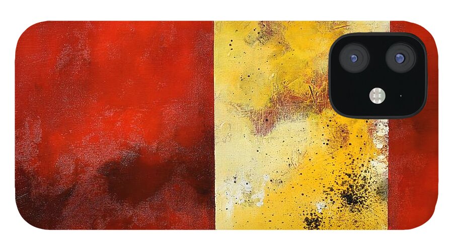 Lyrical Abstract iPhone 12 Case featuring the painting The beginning of a shape by Eduard Meinema