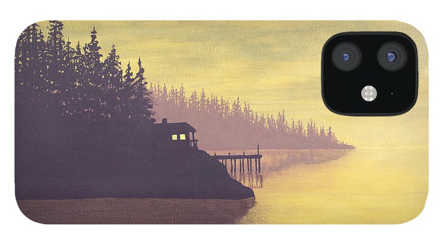 Island iPhone 12 Case featuring the painting Island by Jack Malloch