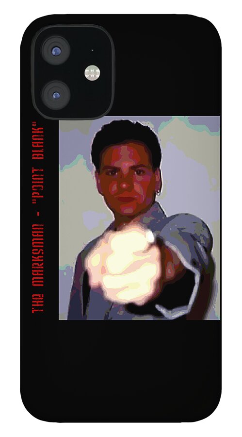 Music iPhone 12 Case featuring the digital art The Marksman - Point Blank by Mark Baranowski