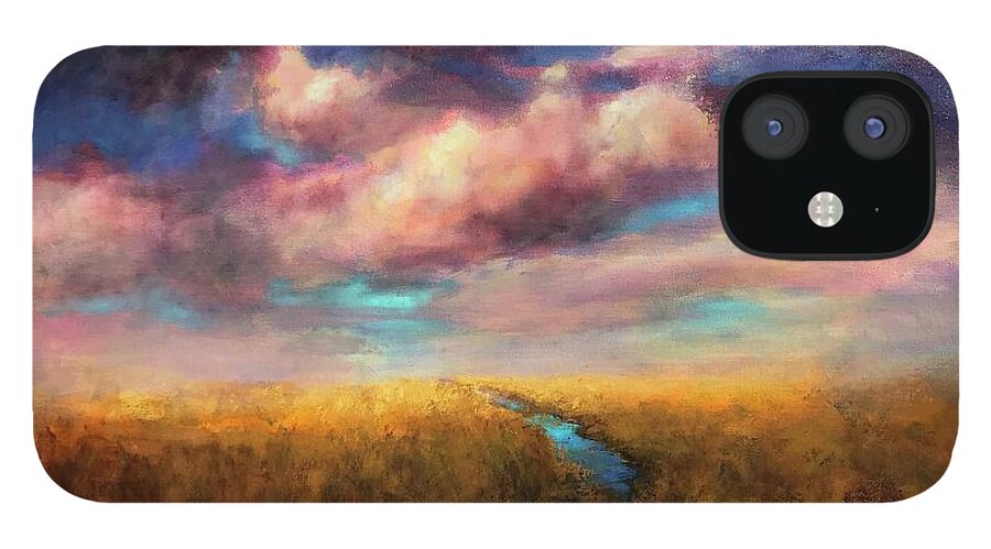 Landscape iPhone 12 Case featuring the painting The Moments Between by Joshua Smith