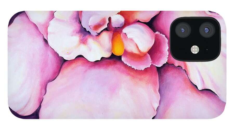 Orcdhid Bloom Artwork iPhone 12 Case featuring the painting The Orchid by Jordana Sands