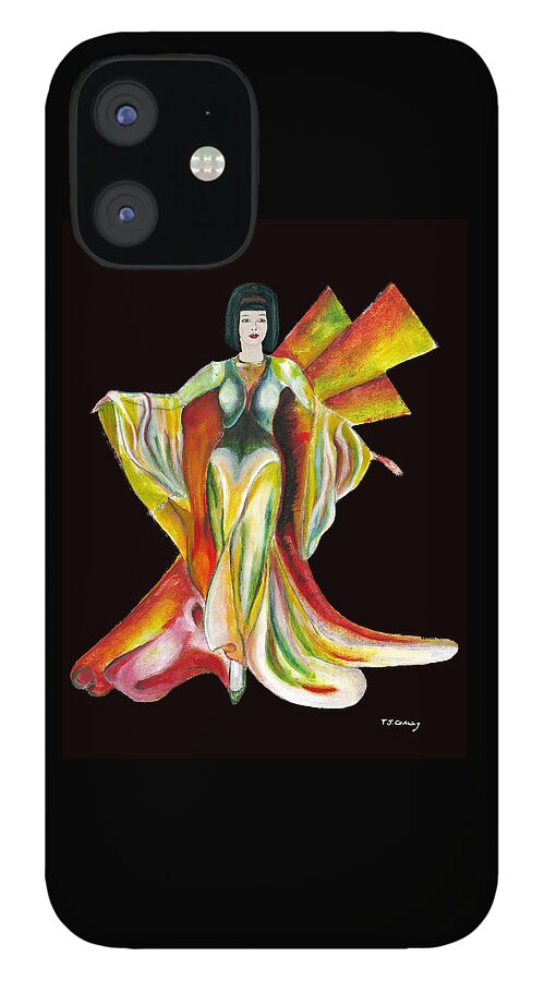 Dresses iPhone 12 Case featuring the painting The Phoenix 2 by Tom Conway