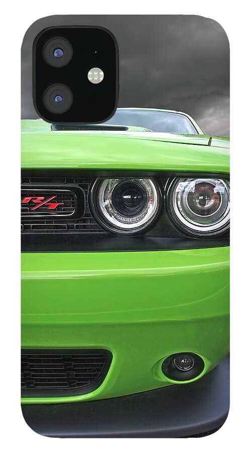 Dodge iPhone 12 Case featuring the photograph The Stare - Challenger RT by Gill Billington
