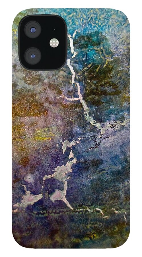 Sky iPhone 12 Case featuring the painting There is a Crack in Everything by Janice Nabors Raiteri