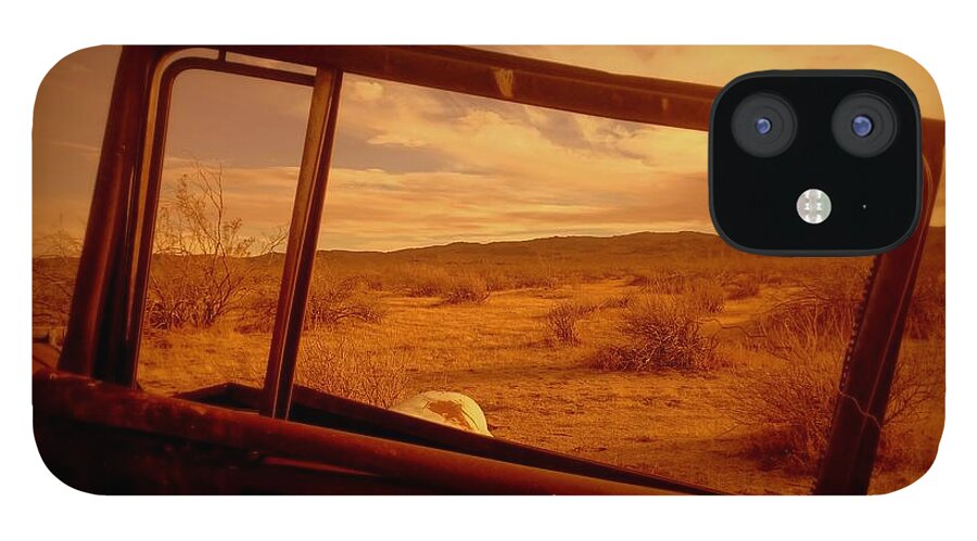 Car iPhone 12 Case featuring the photograph ThruTheWindow by Guy Hoffman