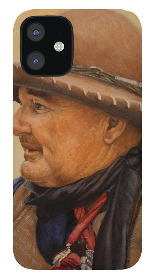 Mountain Man iPhone 12 Case featuring the painting Tom by Todd Cooper