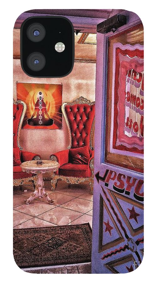 Red iPhone 12 Case featuring the photograph To the Psychic by Diana Rajala