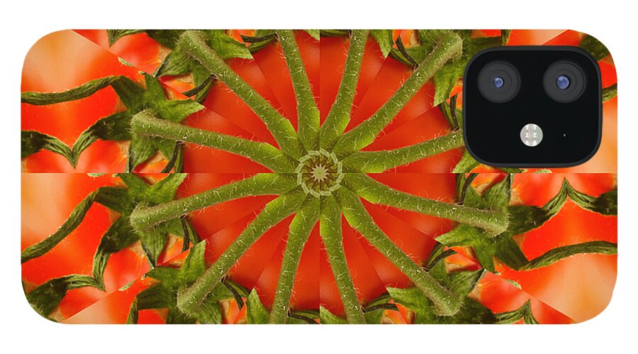 Tomato iPhone 12 Case featuring the photograph Tomato Kaleidoscope by Rolf Bertram