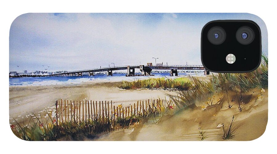 Beach iPhone 12 Case featuring the painting Townsends Inlet by Phyllis London