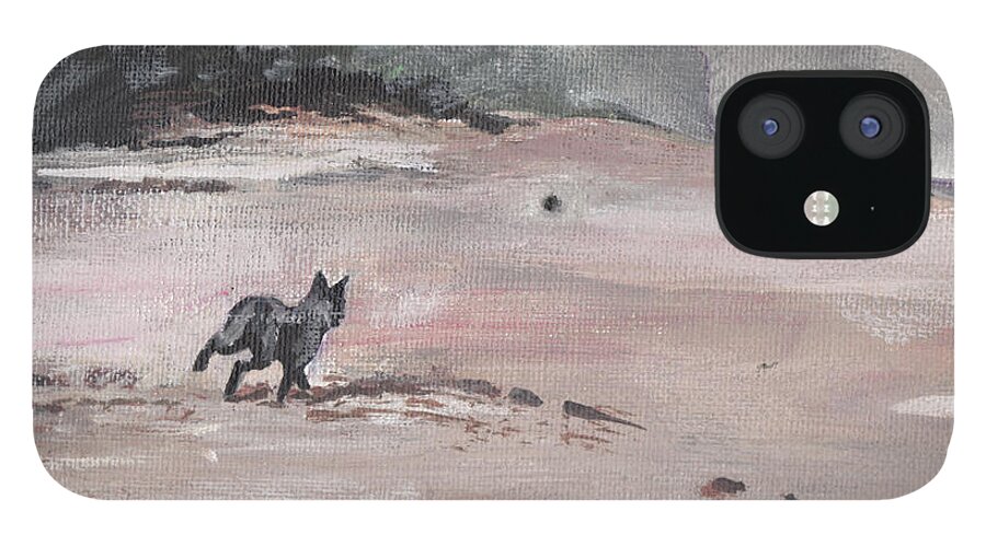 Landscape iPhone 12 Case featuring the painting Trigger by Sarah Lynch