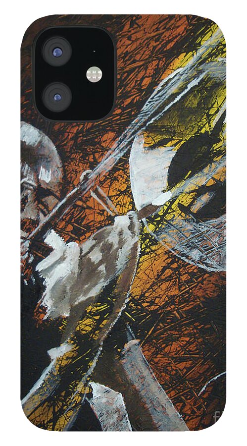 Trombone Shorty iPhone 12 Case featuring the painting Trombone Shorty by Stuart Engel