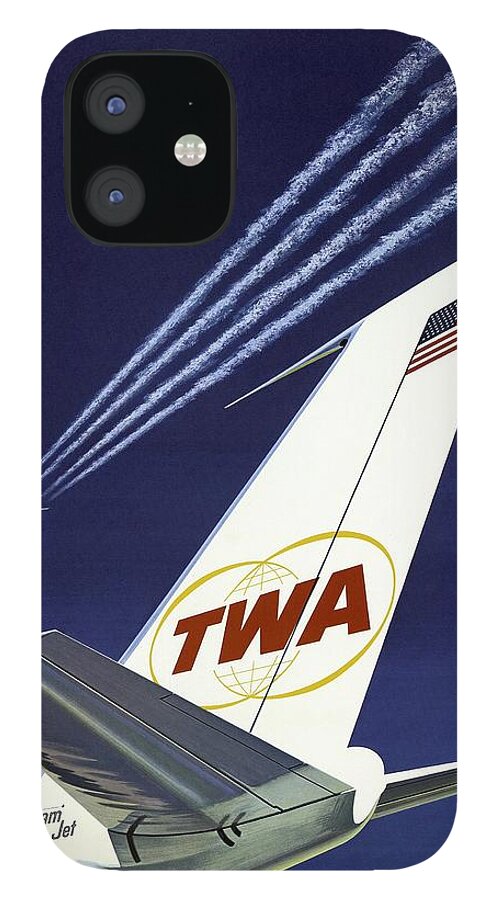 Twa Star Stream Jet Minimalist Vintage Advertising Poster Iphone 12 Case For Sale By Studio Grafiikka