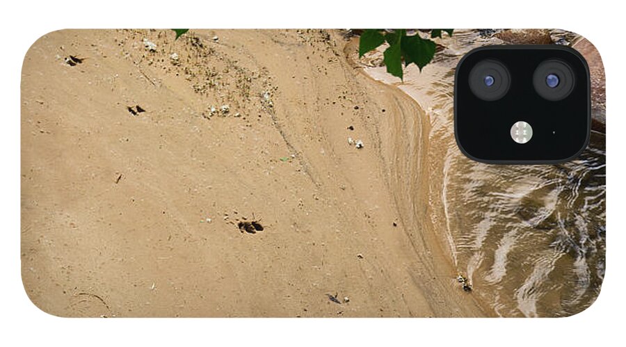 Footprints iPhone 12 Case featuring the photograph Two tracks by Barry Bohn