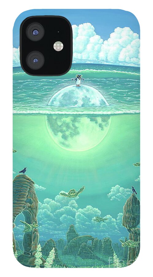 Surrealism iPhone 12 Case featuring the painting Unforeseeable Future by Elisabeth Sullivan