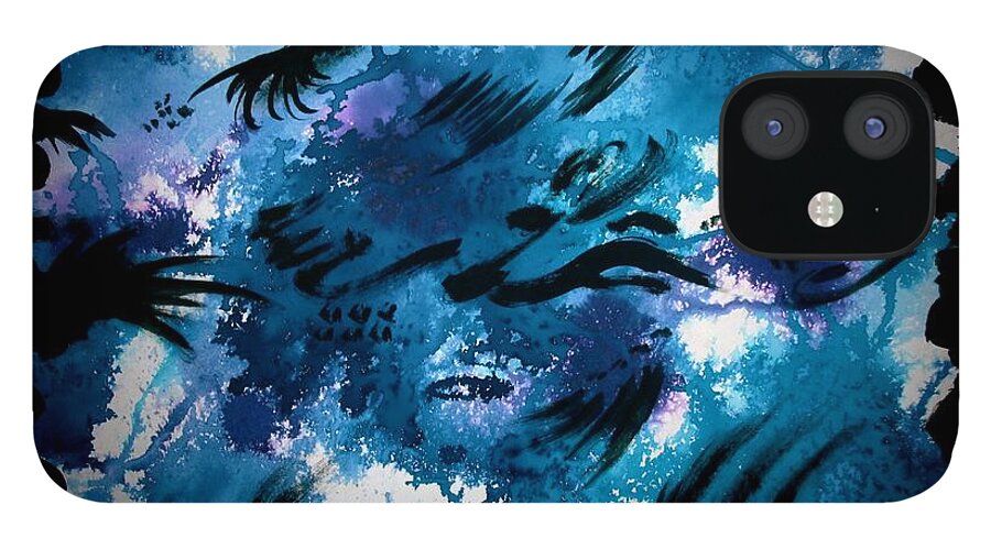 Art iPhone 12 Case featuring the mixed media Emotional Touch by Tamal Sen Sharma