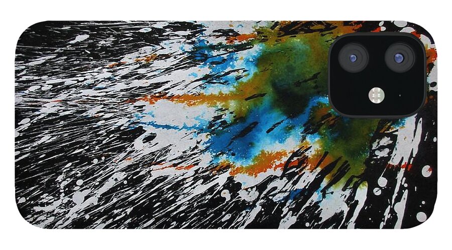 Art iPhone 12 Case featuring the mixed media Galaxy by Tamal Sen Sharma