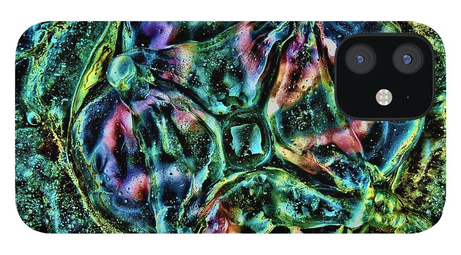 Abstract iPhone 12 Case featuring the digital art Untitled Life by Vincent Green