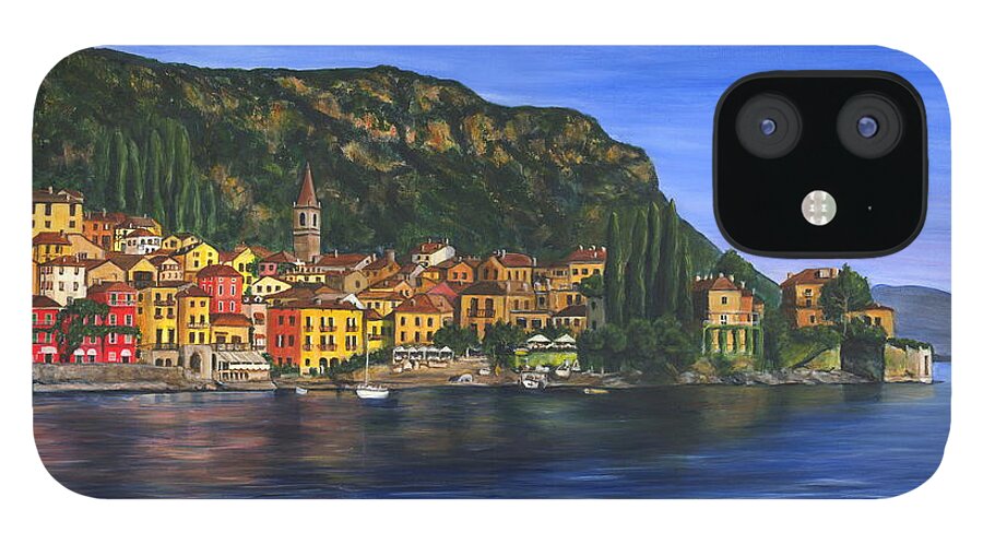 Varenna iPhone 12 Case featuring the painting Varenna by Bonnie Peacher
