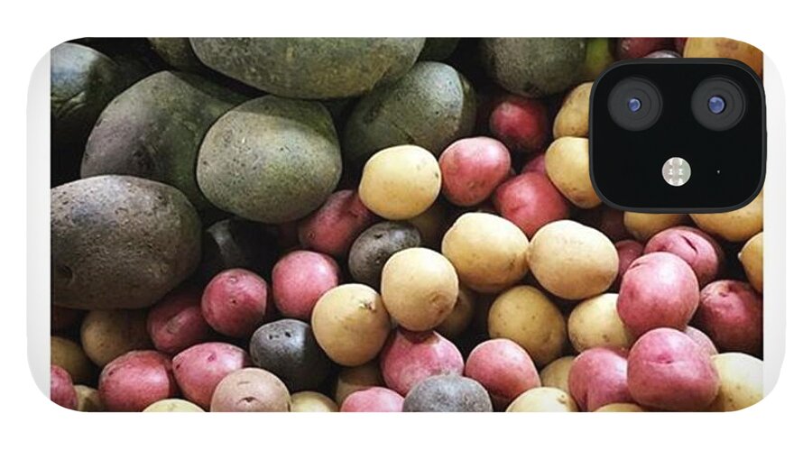 Organic iPhone 12 Case featuring the photograph Variety Of Organic Potatoes At The by Juan Silva