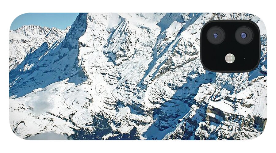 Europe iPhone 12 Case featuring the photograph View of the Eiger from the Piz Gloria by Joseph Hendrix