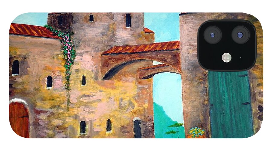 Italy .italy Art iPhone 12 Case featuring the painting Walls Of Time by Larry Cirigliano