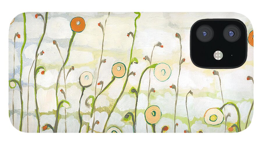 Clouds iPhone 12 Case featuring the painting Watching the Clouds Go By No 2 by Jennifer Lommers