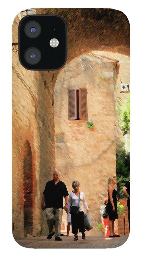 Italy iPhone 12 Case featuring the photograph Water Closet Queue by Vicki Hone Smith