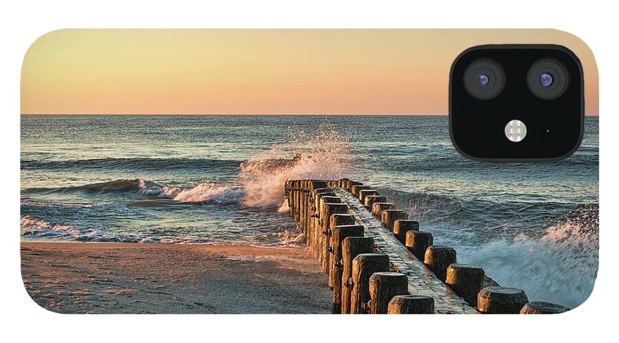 Long Beach Island iPhone 12 Case featuring the photograph Waves Against The Groin - Holgate by Kristia Adams