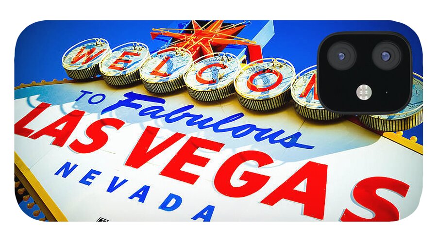 Fabulous iPhone 12 Case featuring the photograph Welcome to Las Vegas Sign by Amy Cicconi