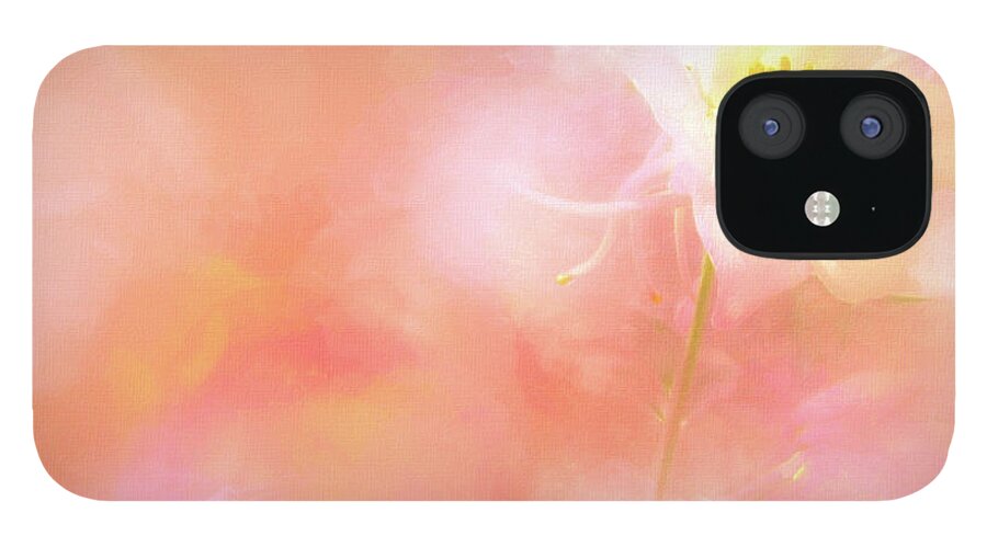 Mona Stut iPhone 12 Case featuring the digital art Elegant Columbine Wildflower by Mona Stut