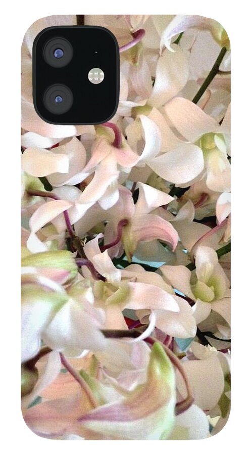 Flowers Of Aloha White Orchid Cluster iPhone 12 Case featuring the photograph White Orchid Cluster by Joalene Young