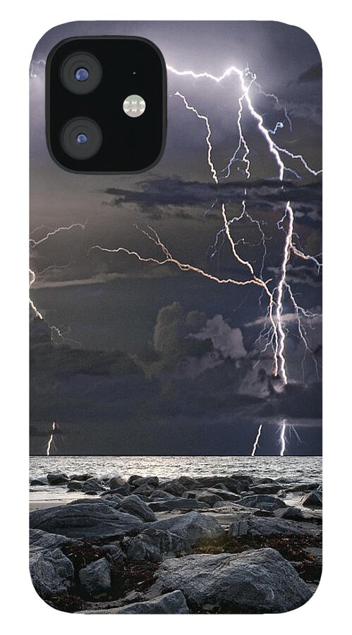 Lightning iPhone 12 Case featuring the photograph Wild night by Pete Rems