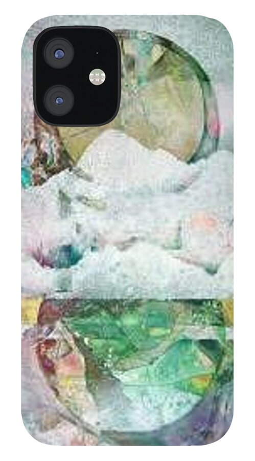 Abstract iPhone 12 Case featuring the painting Winter Solstice by Marlene Gremillion