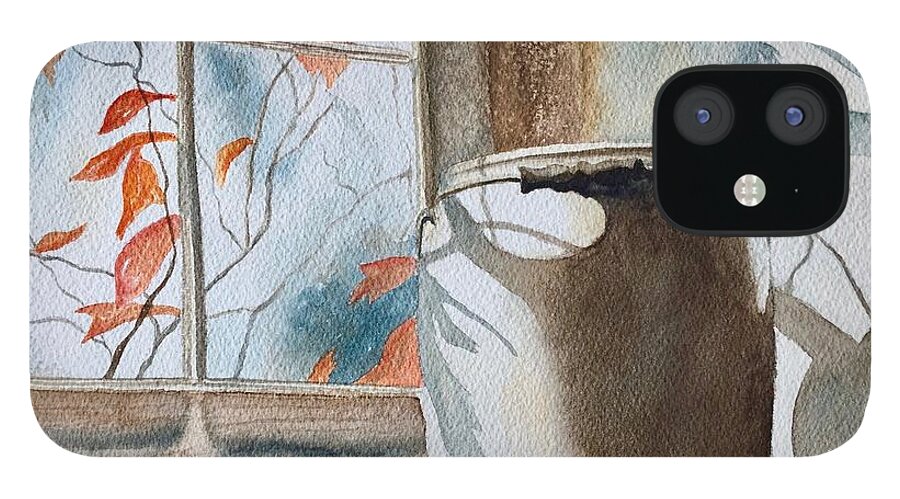 Winter iPhone 12 Case featuring the painting Winter Sun by Lyn DeLano