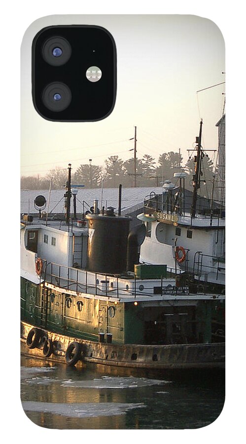Tugs iPhone 12 Case featuring the photograph Winter Tugs by Tim Nyberg